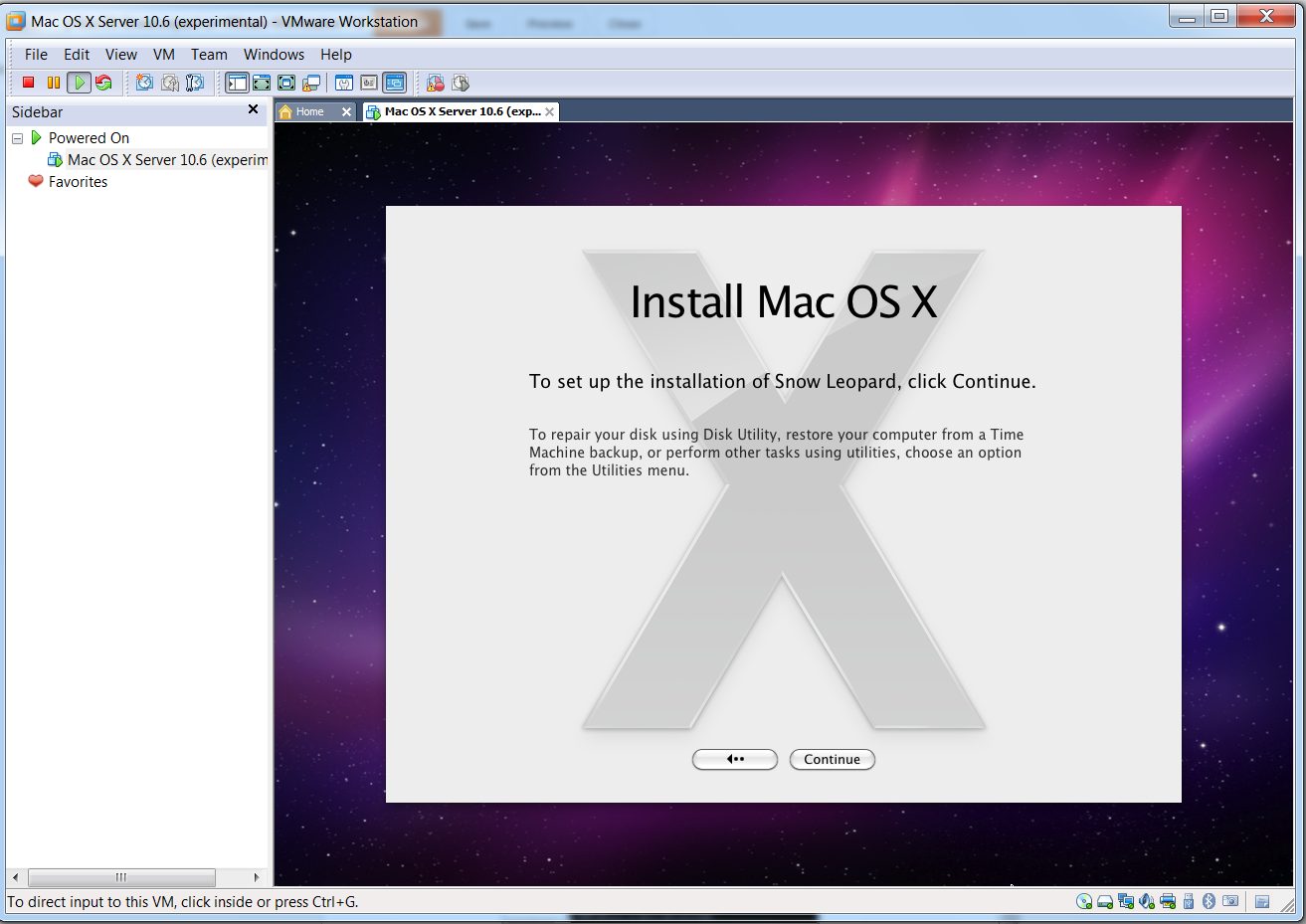 mac os x vmware workstation image download